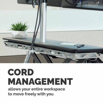 Fellowes Lotus™ Sit-Stand Workstation Patented Smooth Lift, 22 Height ...
