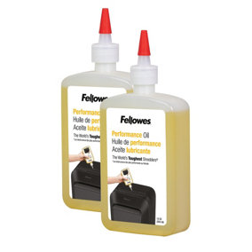 Fellowes Paper Shredder Oil 355ml Shredder Lubricant Oil Pack of 2