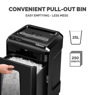 Fellowes Powershred 92Cs Cross Cut Shredder, 18 Sheet Capacity, 25L ...