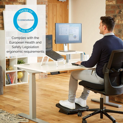 Fellowes Premium Adjustable Monitor Stand, White, Supports Up To 36kg or 21, 5 Stacking Heights