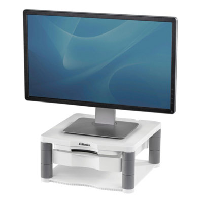 Fellowes Premium Plus Adjustable Monitor Stand, White