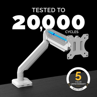 Fellowes Single Monitor Arm - Platinum Series Mount for 8KG 32 inch Screens - Ergonomic Adjustable Arm Desk Mount