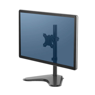 Fellowes Single Monitor Arm - Seasa Freestanding Monitor Mount for 8KG 32 inch Screens - Ergonomic Adjustable Monitor Arm - Tilt