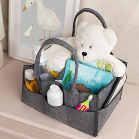 Felt Baby Diaper Storage Caddy Nappy Organiser Remote Holder Basket Bag