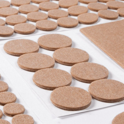 Felt Furniture Protector Pads Cream - 3