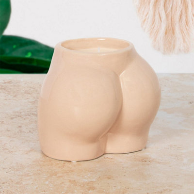 Female Silhouette Candle Jar - Nude - 10cm
