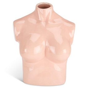 Female Silhouette Torso Vase - 20cm - Nude