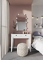 Femii Hollywood Dressing Table (H)8400mm (W)920mm (D)400mm - Set of Desk, Wall Mirror and LED Lighting