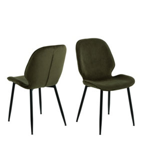 Femke Dining Chair in Olive Green Set of 4