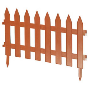Fence Garden Fencing Lawn Edging Home Tree Fence Barrier 6 Colours Picket 3.2m Red