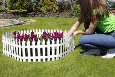 Fence Garden Fencing Lawn Edging Home Tree Fence Barrier 6 Colours Picket 3.2m - 4