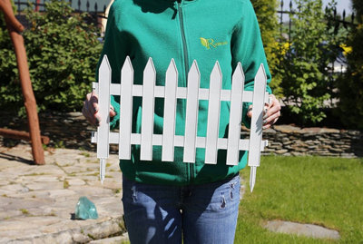 Fence Garden Fencing Lawn Edging Home Tree Fence Barrier 6 Colours Picket 3.2m - 5