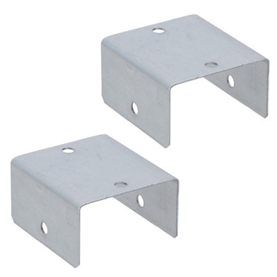 Fence Panel Clip 44mm Galvanised Steel Bracket Holder Trellis Post ...