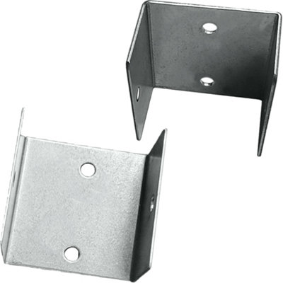 Fence Panel Clips 46mm Galvanised Brackets Fencing Post Panel Clips Secure Anti Rattle U Clip - 10 Pack - 7