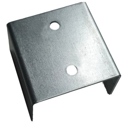Fence Panel Clips 46mm Galvanised Brackets Fencing Post Panel Clips Secure Anti Rattle U Clip - 10 Pack - 8