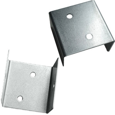 Fence Panel Clips 52mm Galvanised Brackets Fencing Post Panel Clips Secure Anti Rattle U Clip - 10 Pack - 7