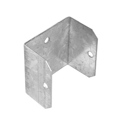 Fence Panel Clips - Trellis U Bracket for Posts - Anti Rattle Galvanised Fencing Clips - 47mm - Pack of 24 (FREE DELIVERY)