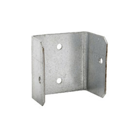 Fence Panel Clips - Trellis U Bracket for Posts - Anti Rattle Galvanised Fencing Clips - 47mm - Pack of 24 (FREE DELIVERY)