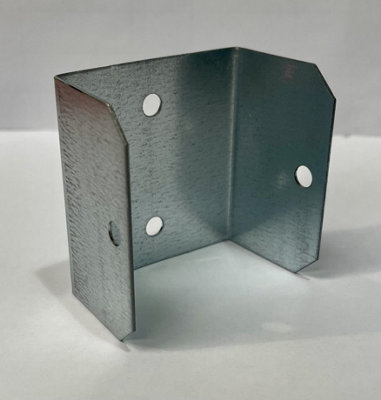 Fence Panel Clips - Trellis U Bracket for Posts - Anti Rattle Galvanised Fencing Clips - 47mm - Pack of 8 (FREE DELIVERY) - 3