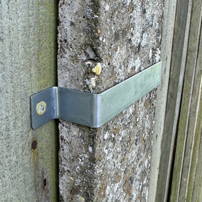 Fence Panel Security Brackets Set (40 Pack) Galvanized Steel Post Clips ...