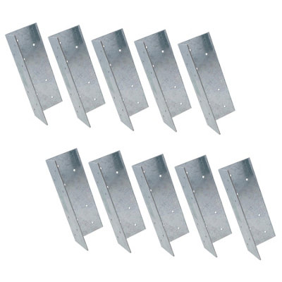 Fence Post Extender Angle Bracket Galvanised 70 x 70 x 180mm Support 10PK