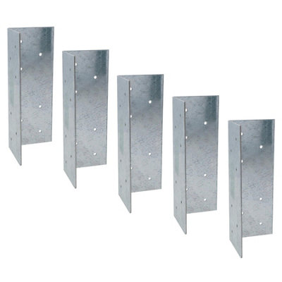 FENCE POST EXTENDER ANGLE BRACKET GALVANISED 70 X 70 X 180MM SUPPORT 5PK