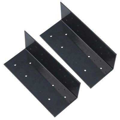 Fence Post Extender Angle Bracket Grey 70 x 70 x 180mm Holder Support 2PK