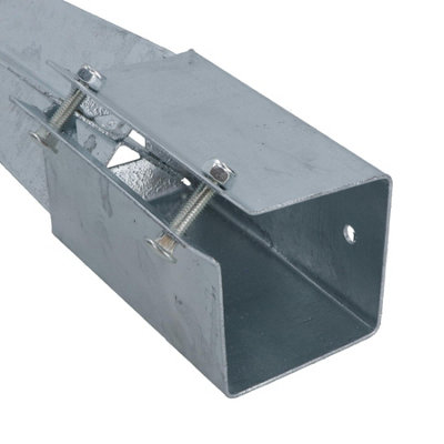 Fence Post Holder Support Drive In Spike Galvanised 75 x 75 x 750mm 8PK