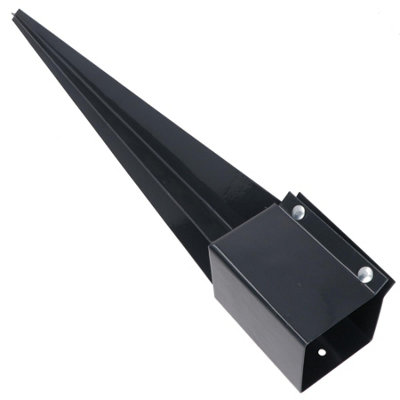 Fence Post Holder Support Drive In Spike Grey 100mm x 100mm x 750mm 8PK