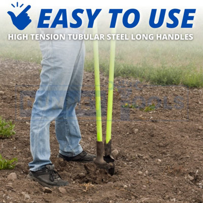 Fence Post Hole Digger Auger Diy Crossover Spade 140cm Extra Long Heavy Duty - 4