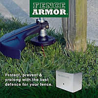 Fence Post Protection 1 pair Strimmer Damage fits 3x3 Inch 75mm Post Fence Armor Galvanized Steel Post Protectors (FREE DELIVERY)