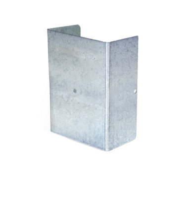 Fence Post Protection 6-inch High  Strimmer Damage fits 4x4 Inch 100mm Square Post Galvanized Steel Protectors (FREE DELIVERY)