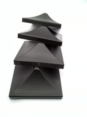 Fence Post Protection Caps - Black Pack of 12