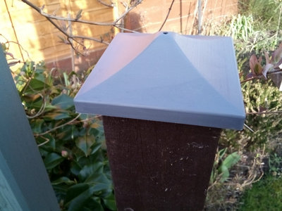 Fence Post Protection Caps - Grey Pack of 8- Fits 75 x 75mm wooden ...