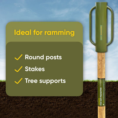 Fence Post Rammer Heavy Duty 14.5kg for 6 inch 150mm posts Professional fencing tool (FREE DELIVERY) - 3