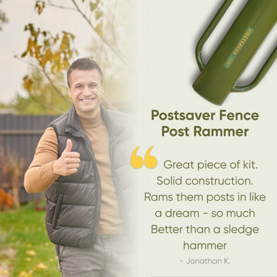 Fence Post Rammer Heavy Duty 14.5kg for 6 inch 150mm posts Professional fencing tool (FREE DELIVERY) - 5