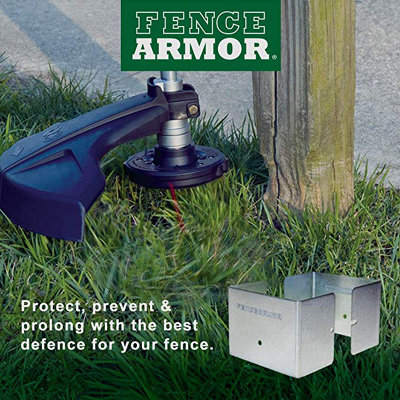Fence Post Round Protector Protects Fence Posts Against Strimmer Damage Adjustable from 5 inch to 7 inch Diameter (FREE DELIVERY)