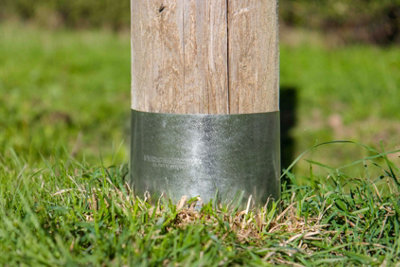 Fence Post Round Protector Protects Fence Posts Against Strimmer Damage Adjustable from 5 inch to 7 inch Diameter (FREE DELIVERY) - 3