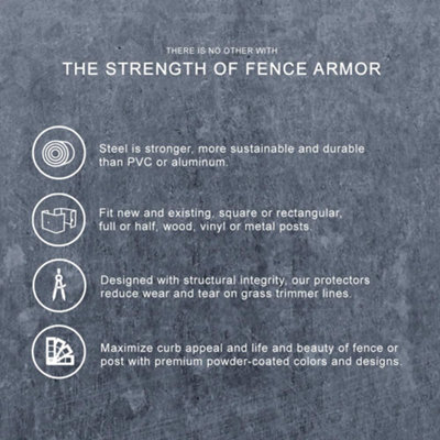 Fence Post Round Protector Protects Fence Posts Against Strimmer Damage Adjustable from 5 inch to 7 inch Diameter (FREE DELIVERY) - 5