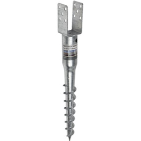 Fence Post Spike Size: 100mm / 865mm Ground Screw Pack of: 1 Heavy Duty Anchor Support for Fence Repair Post Support