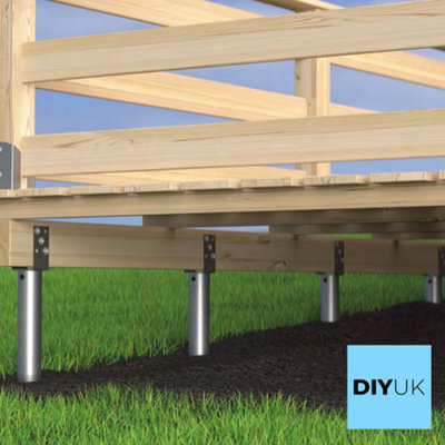 Fence Post Spike Size: 100mm / 865mm Ground Screw Pack of: 8 Heavy Duty Anchor Support for Fence Repair Post Support - 3