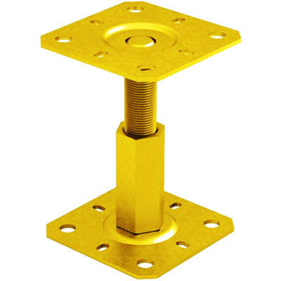 Fence Post Support 100 x 100 GOLD ( Pack of: 4 ) Adjustable 100-150mm ...