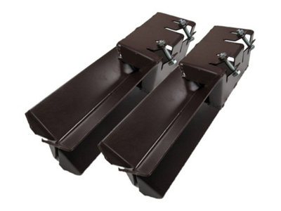 Fence Post Support Holders Concrete In 3" 75MM X2 (Square Bolt Grip Fencing Shoe)