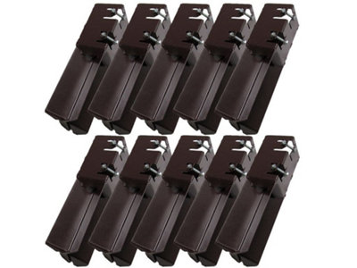 Fence Post Support Holders Concrete In 4" 100MM X10 (Square Bolt Grip Fencing Shoe)
