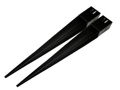 Fence Post Support Spike Holders 3" 75MM X2 (Square Wedge Grip Fencing Shoe)