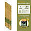 Fence Post (W) 3x3" 75x75mm (H) 6FT 1.8m - (4 Pack) - Postsaver 20 Year Guarantee (FREE DELIVERY)