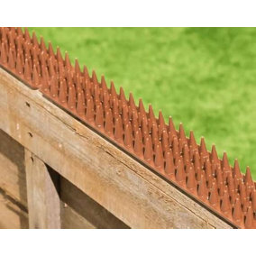 Fence Spikes Cat Deterrent Anti Climb Brown Pack Of 8 Strips