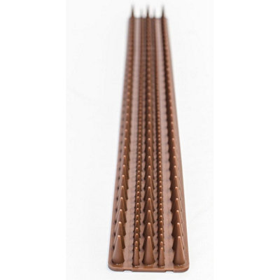 Fence Spikes Cat Deterrent Anti Climb Brown Single Strips