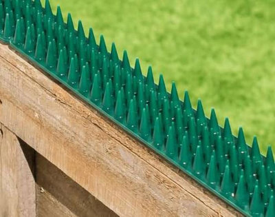 Fence Spikes Cat Deterrent Anti Climb Grey Green Pack Of 10 Strips