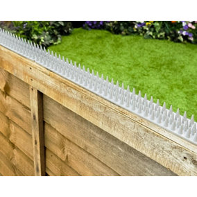 Fence Spikes Cat Deterrent Anti Climb Grey Metalic Pack Of 8 Strips